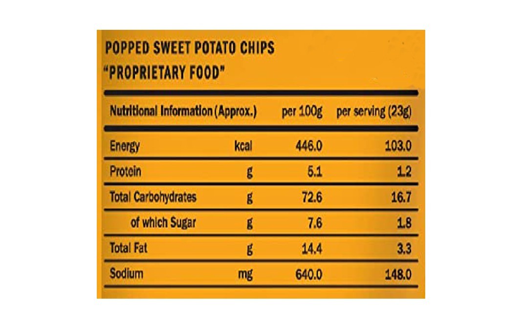 BRB That's So Cheesy Sweet Potato Popped Chips   Pack  23 grams